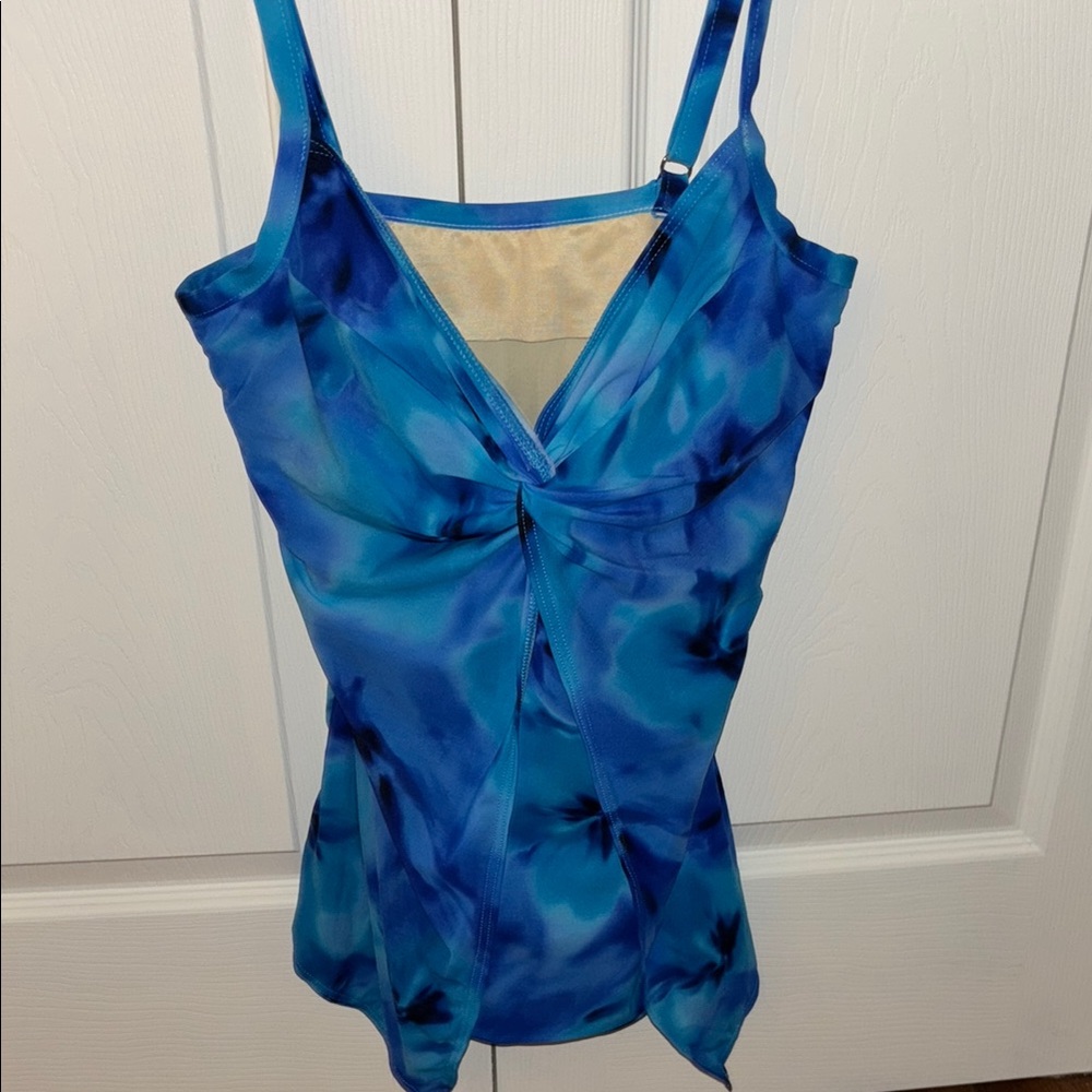 Blue Tie-Dye tankini by Miraclesuit